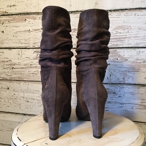 Roberto del Carlo slouch grey heeled boots 8.5 - Picture 4 of 13